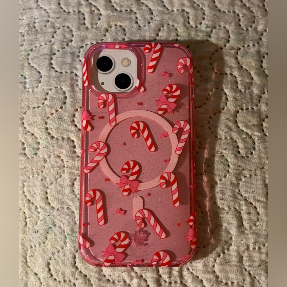 Velvet Caviar Pink Glitter Peppermint Princess IPhone 15 Case